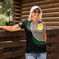 Shefa Tribal Tattoo with Namele Leaves Women Polo Shirt LT03 - Polynesian Pride