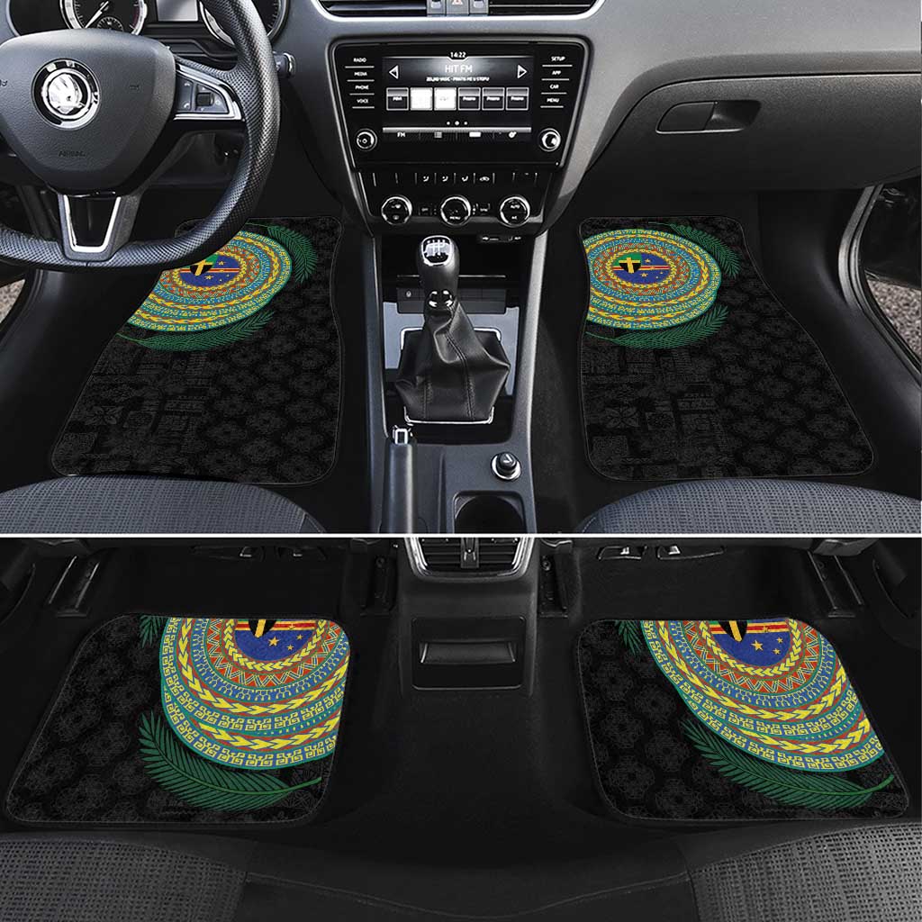 Tafea Tribal Tattoo with Namele Leaves Car Mats
