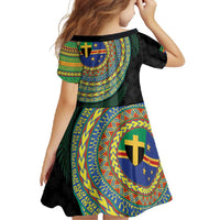 Tafea Tribal Tattoo with Namele Leaves Family Matching Mermaid Dress and Hawaiian Shirt LT03 - Polynesian Pride