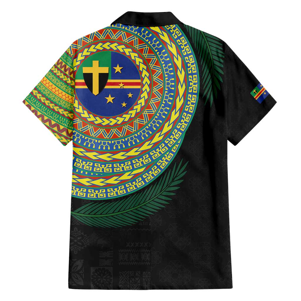 Tafea Tribal Tattoo with Namele Leaves Family Matching Summer Maxi Dress and Hawaiian Shirt LT03 - Polynesian Pride
