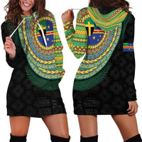 Tafea Tribal Tattoo with Namele Leaves Hoodie Dress