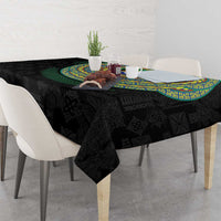 Tafea Tribal Tattoo with Namele Leaves Tablecloth