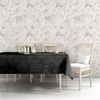 Tafea Tribal Tattoo with Namele Leaves Tablecloth