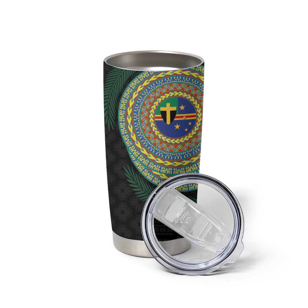 Tafea Tribal Tattoo with Namele Leaves Tumbler Cup