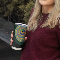 Tafea Tribal Tattoo with Namele Leaves Tumbler Cup