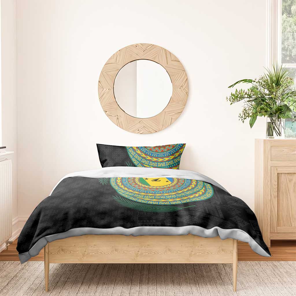Malampa Tribal Tattoo with Namele Leaves Bedding Set