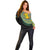 Malampa Tribal Tattoo with Namele Leaves Off Shoulder Sweater