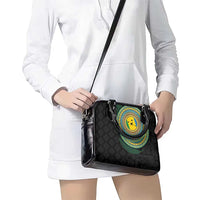 Malampa Tribal Tattoo with Namele Leaves Shoulder Handbag