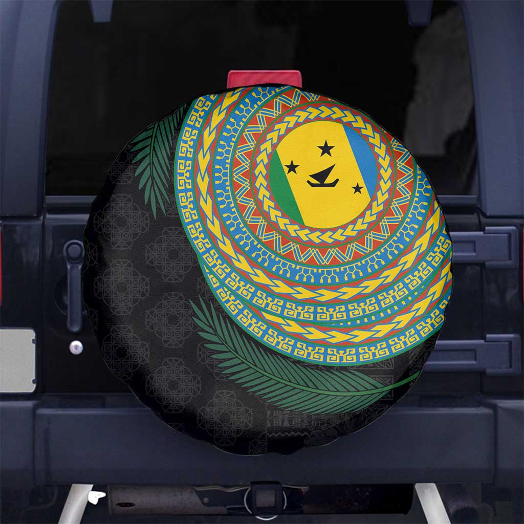 Malampa Tribal Tattoo with Namele Leaves Spare Tire Cover