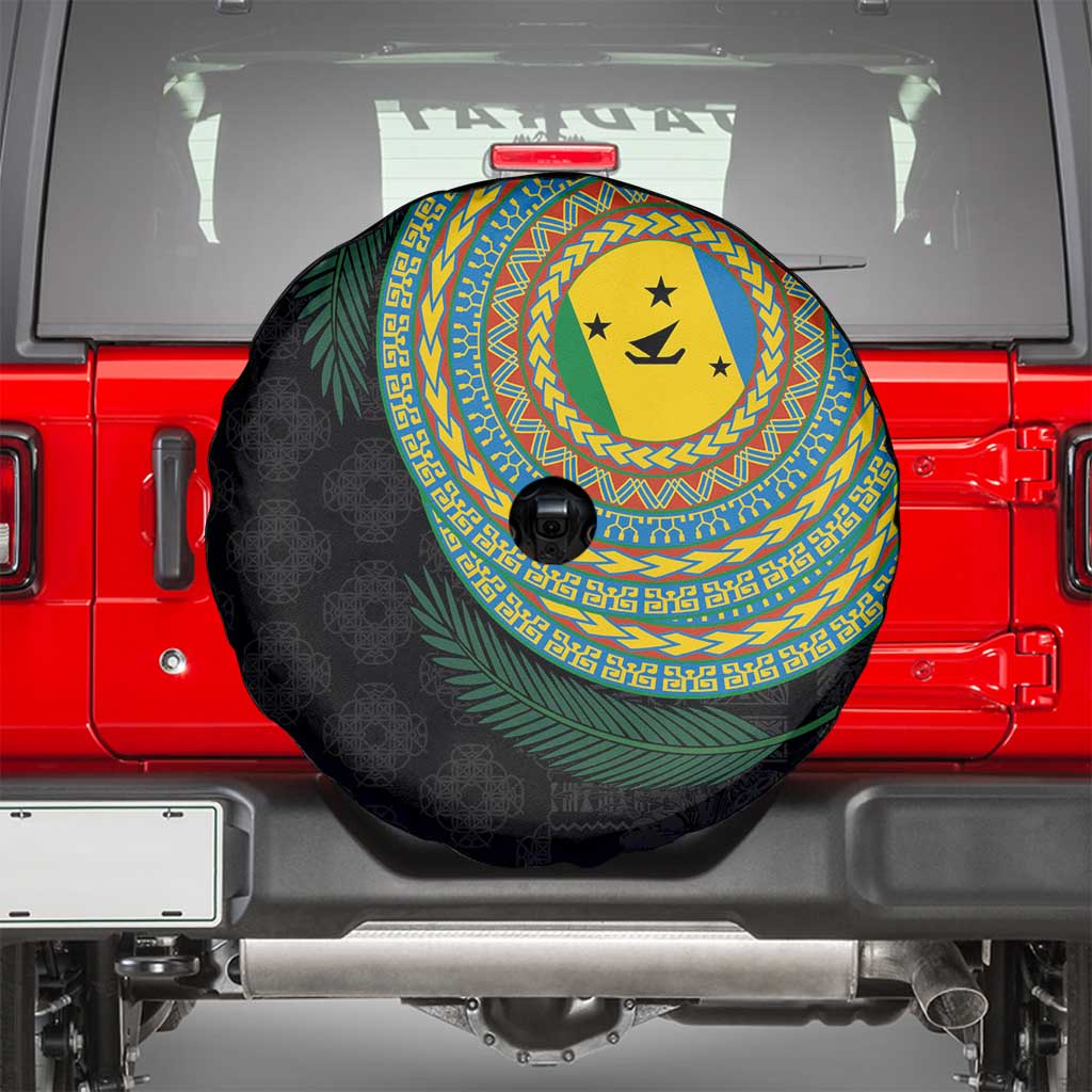 Malampa Tribal Tattoo with Namele Leaves Spare Tire Cover