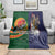 Manuʻa Islands and American Samoa Together Blanket Rooster and Eagle Mascot National Map and Flag Style