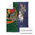 Manuʻa Islands and American Samoa Together Blanket Rooster and Eagle Mascot National Map and Flag Style