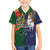 Manuʻa Islands and American Samoa Together Family Matching Off The Shoulder Long Sleeve Dress and Hawaiian Shirt Rooster and Eagle Mascot National Map and Flag Style