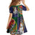 Manuʻa Islands and American Samoa Together Family Matching Off Shoulder Maxi Dress and Hawaiian Shirt Rooster and Eagle Mascot National Map and Flag Style