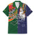 Manuʻa Islands and American Samoa Together Family Matching Off Shoulder Maxi Dress and Hawaiian Shirt Rooster and Eagle Mascot National Map and Flag Style