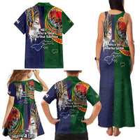 Manuʻa Islands and American Samoa Together Family Matching Tank Maxi Dress and Hawaiian Shirt Rooster and Eagle Mascot National Map and Flag Style LT03 - Polynesian Pride