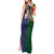 Manuʻa Islands and American Samoa Together Tank Maxi Dress Rooster and Eagle Mascot National Map and Flag Style