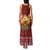 Aloha Plumeria Flowers Family Matching Tank Maxi Dress and Hawaiian Shirt With Hawaiian Style Tapa Tribal LT03 - Polynesian Pride