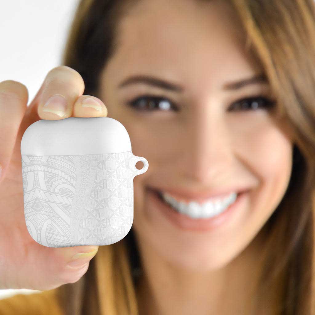 Niue White Sunday AirPods Case Hiapo Tribal Art Tattoos - Polynesian Pride