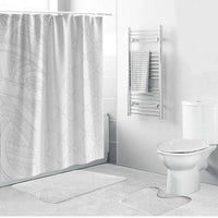 Niue White Sunday Bathroom Set Hiapo Tribal Art Tattoos - Polynesian Pride