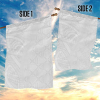 Niue White Sunday Garden Flag Hiapo Tribal Art Tattoos - Polynesian Pride