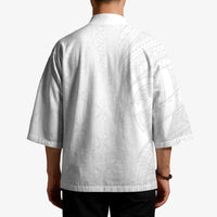 Niue White Sunday Kimono Hiapo Tribal Art Tattoos - Polynesian Pride