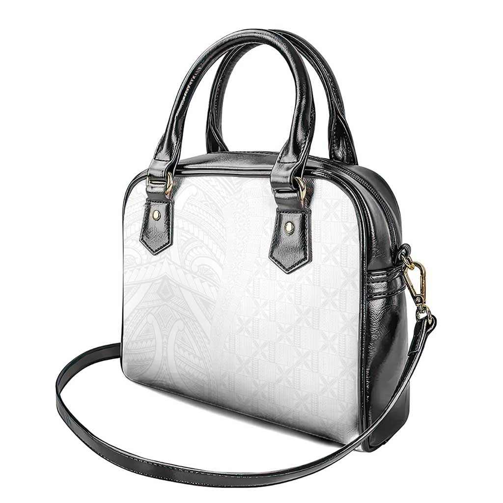 Niue White Sunday Shoulder Handbag Hiapo Tribal Art Tattoos LT03 - Polynesian Pride