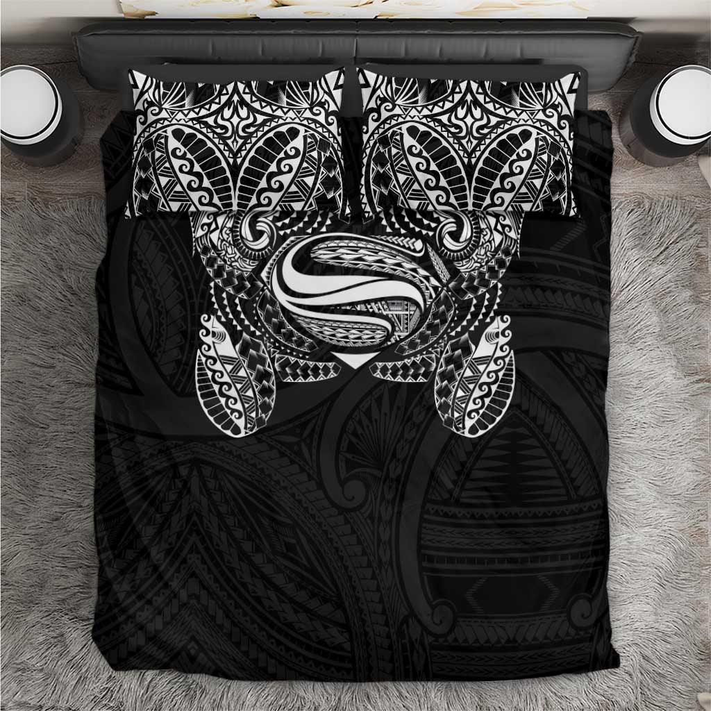 Super Samoan Traditional Tribal Art Tattoos Bedding Set Black Color - Polynesian Pride