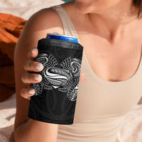 Super Samoan Traditional Tribal Art Tattoos 4 in 1 Can Cooler Tumbler Black Color - Polynesian Pride