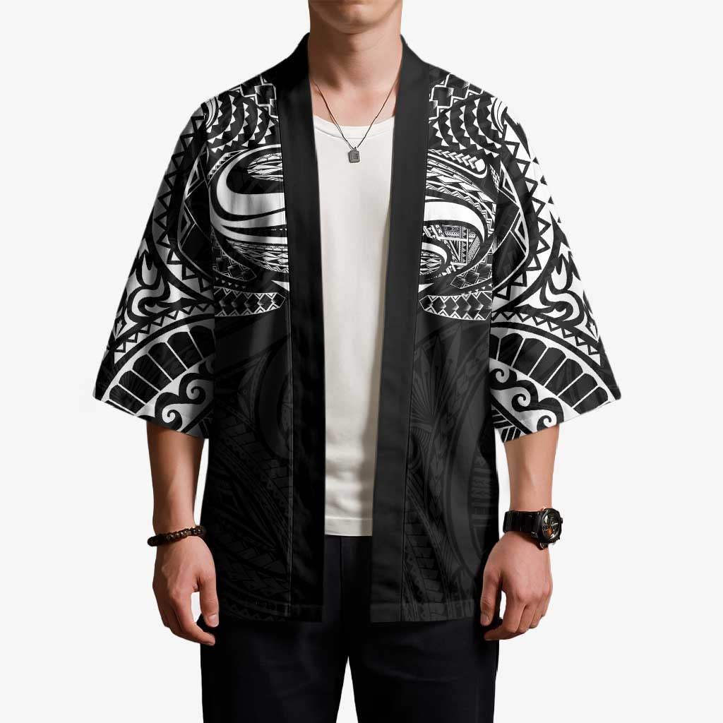 Super Samoan Traditional Tribal Art Tattoos Kimono Black Color - Polynesian Pride