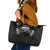 Super Samoan Traditional Tribal Art Tattoos Leather Tote Bag Black Color - Polynesian Pride