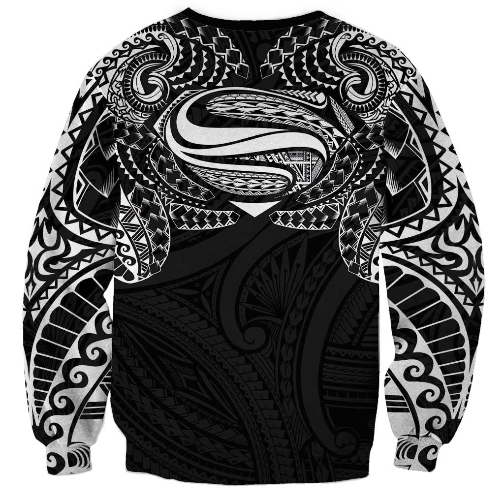 Super Samoan Traditional Tribal Art Tattoos Sweatshirt Black Color - Polynesian Pride