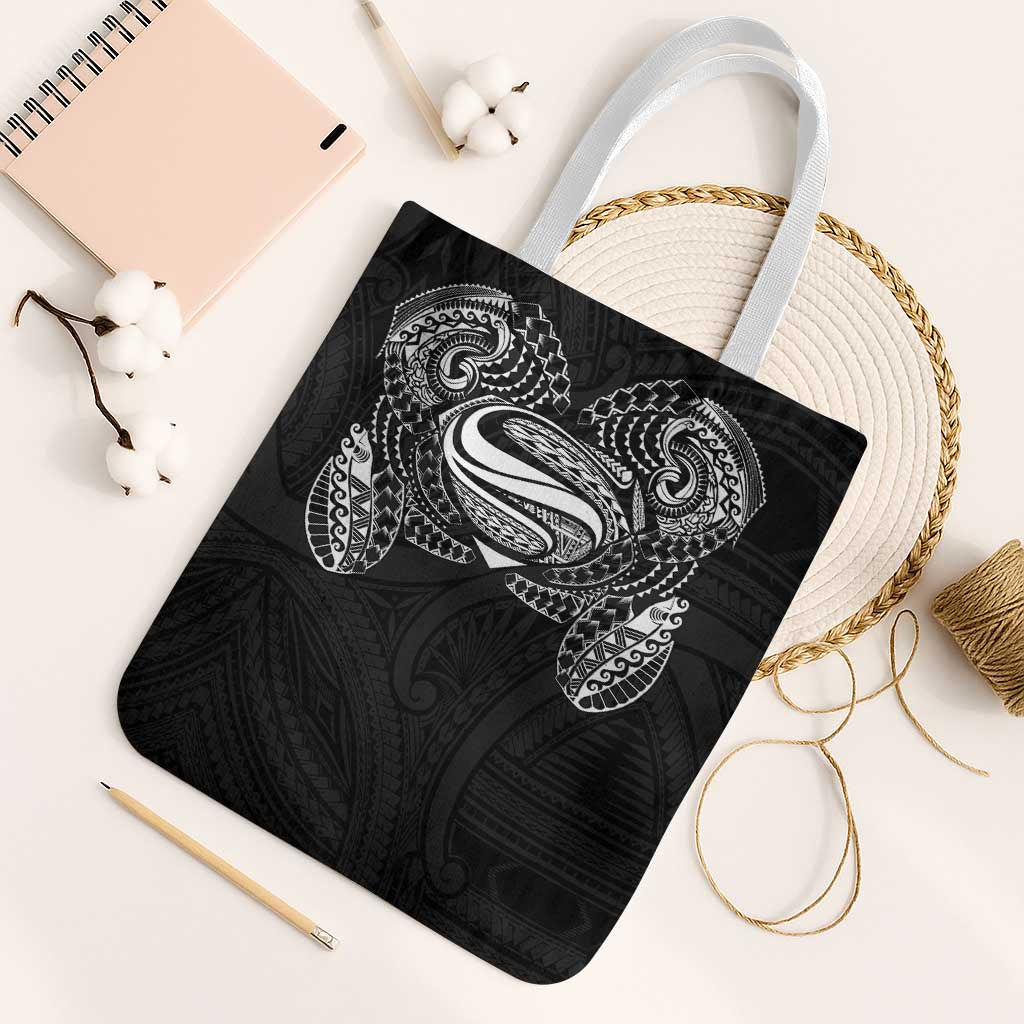 Super Samoan Traditional Tribal Art Tattoos Tote Bag Black Color - Polynesian Pride