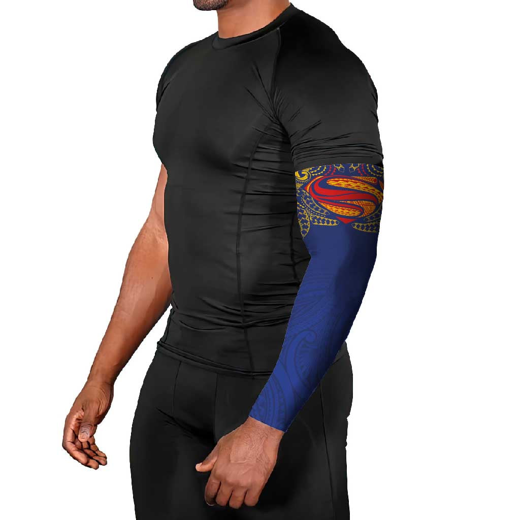 Super Samoan Traditional Tribal Art Tattoos Arm Sleeves Blue Color - Polynesian Pride