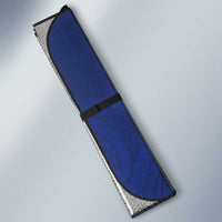 Super Samoan Traditional Tribal Art Tattoos Auto Sun Shade Blue Color - Polynesian Pride
