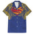Super Samoan Traditional Tribal Art Tattoos Family Matching Puletasi and Hawaiian Shirt Blue Color - Polynesian Pride