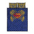 Super Samoan Traditional Tribal Art Tattoos Quilt Bed Set Blue Color - Polynesian Pride
