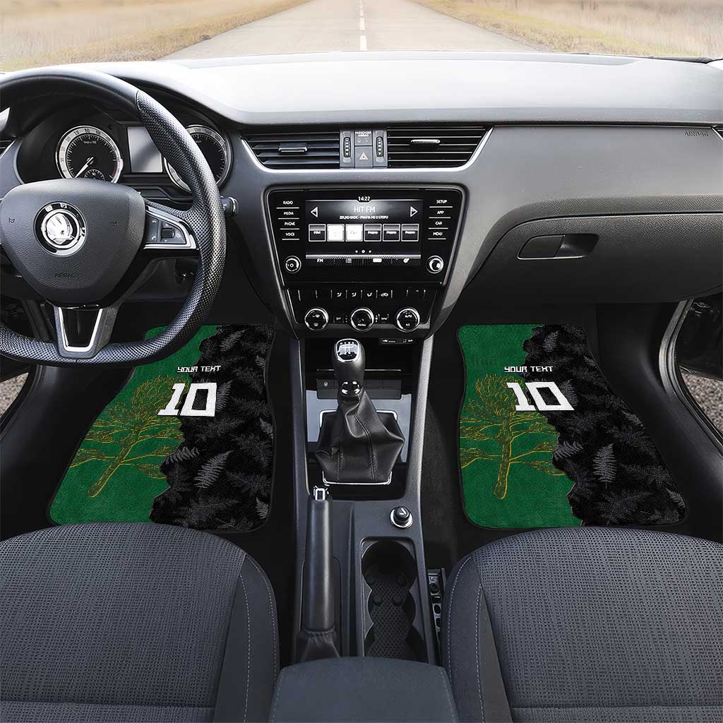 Aotearoa South Africa Rugby Freedom Cup Car Mats Kiwi Warriors Haka with King Protea Symbol - Polynesian Pride