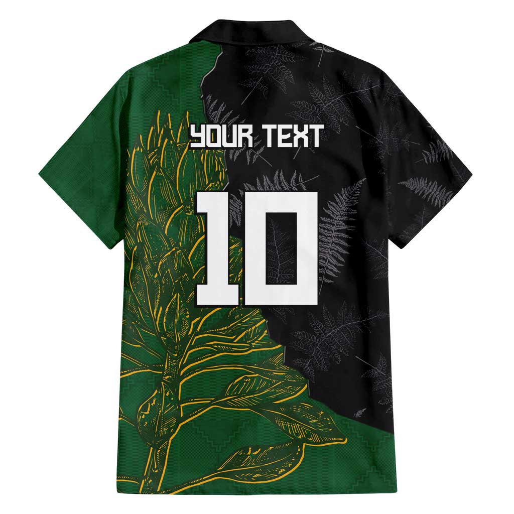 Custom Aotearoa South Africa Rugby Freedom Cup Family Matching Puletasi and Hawaiian Shirt Kiwi Warriors Haka with King Protea Symbol LT03 - Polynesian Pride