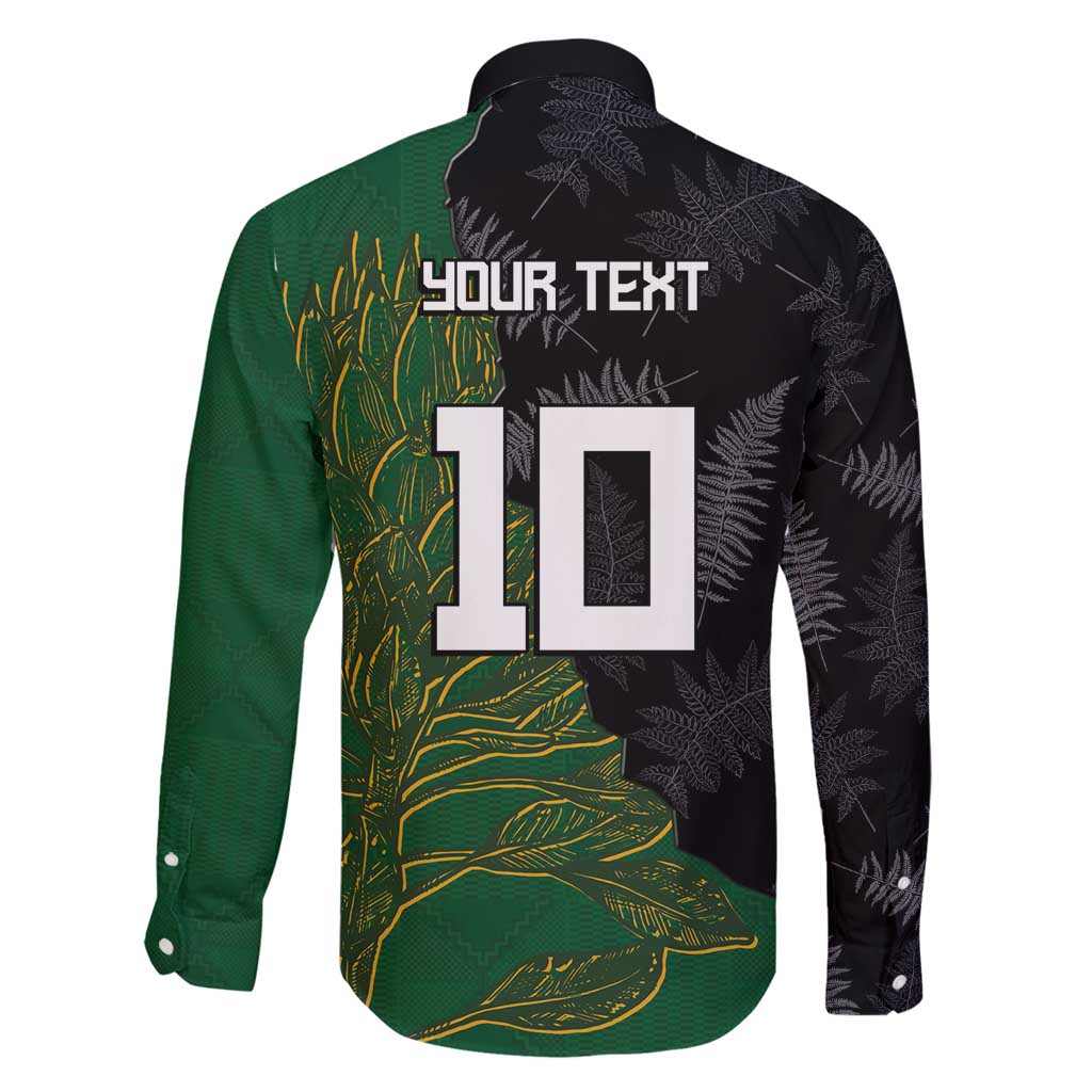 Custom Aotearoa South Africa Rugby Freedom Cup Family Matching Puletasi and Hawaiian Shirt Kiwi Warriors Haka with King Protea Symbol LT03 - Polynesian Pride
