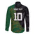 Custom Aotearoa South Africa Rugby Freedom Cup Long Sleeve Button Shirt Kiwi Warriors Haka with King Protea Symbol - Polynesian Pride