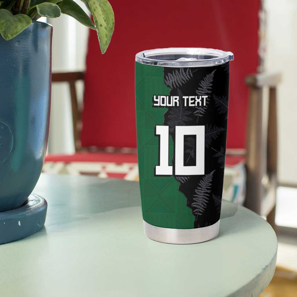 Custom Aotearoa South Africa Rugby Freedom Cup Tumbler Cup Kiwi Warriors Haka with King Protea Symbol - Polynesian Pride