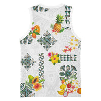 Hawaiian Quilts Basketball Jersey Tropical Fruits and Plants