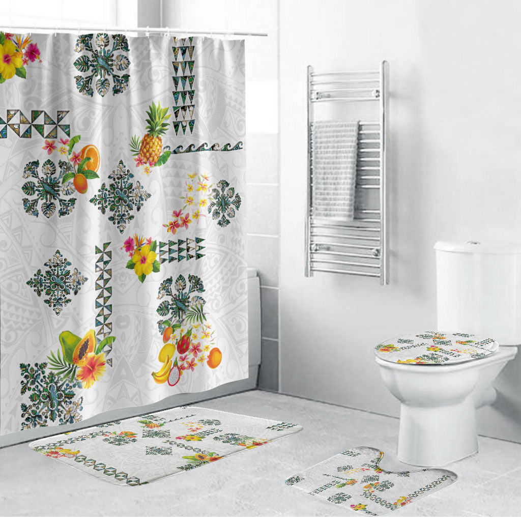 Hawaiian Quilts Bathroom Set Tropical Fruits and Plants