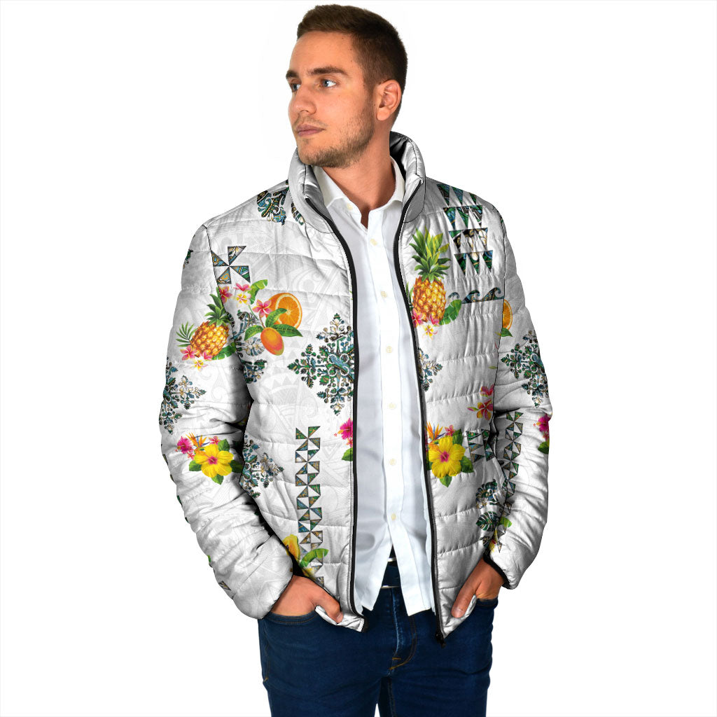 Hawaiian Quilts Padded Jacket Tropical Fruits and Plants