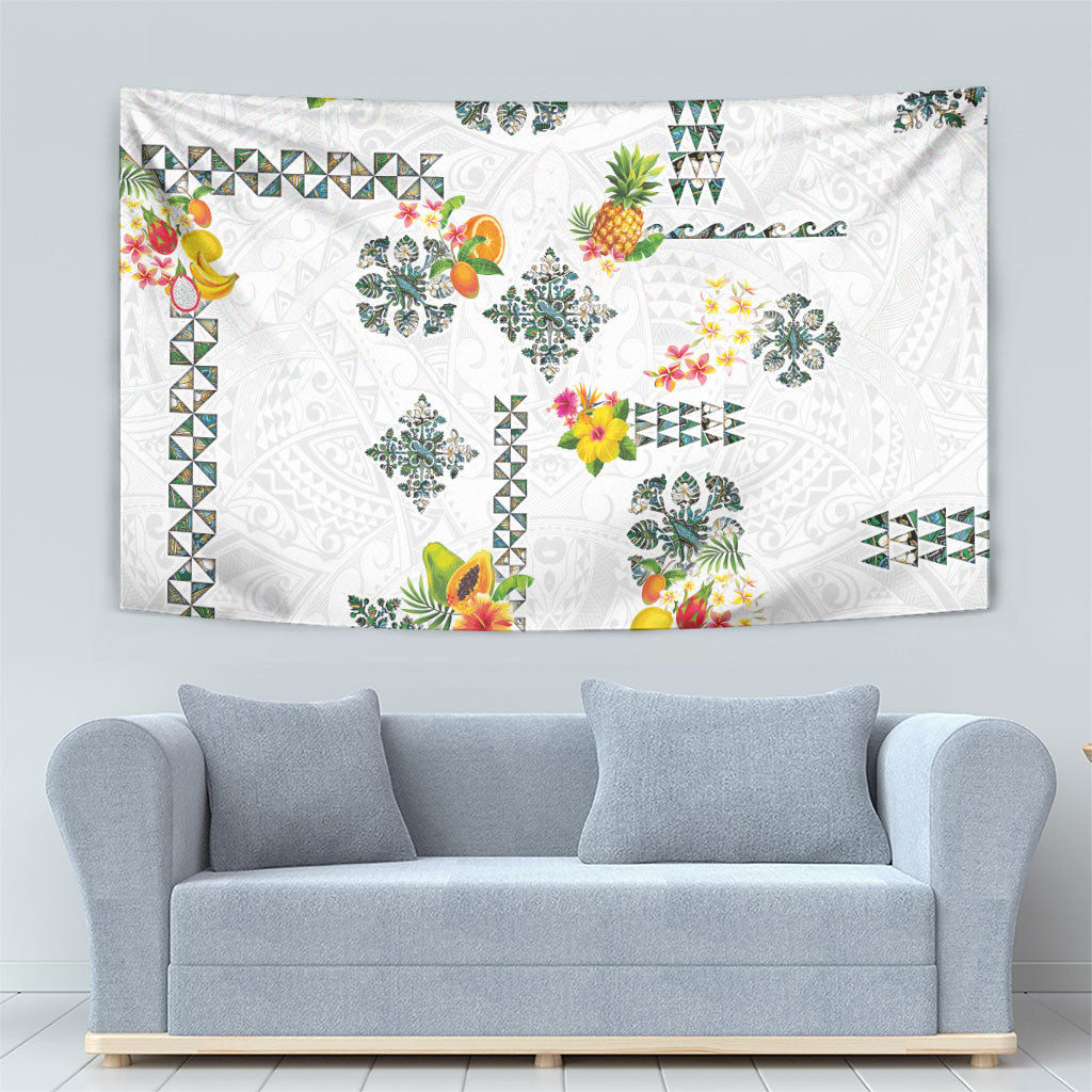 Hawaiian Quilts Tapestry Tropical Fruits and Plants