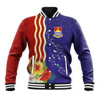 Kiribati Heritage Baseball Jacket Map of the Islands and Polynesia Pattern