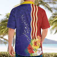 Kiribati Heritage Hawaiian Shirt Map of the Islands and Polynesia Pattern