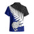 Aotearoa New Zealand Hawaiian Shirt Silver Fern Kiwi Bird and NZ Map with Maori Tribal Blue Style LT03 - Polynesian Pride