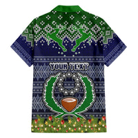 Personalised Pohnpei State Christmas Family Matching Summer Maxi Dress and Hawaiian Shirt Coat of Arms Beautiful Merry Xmas Snowflake LT03 - Polynesian Pride